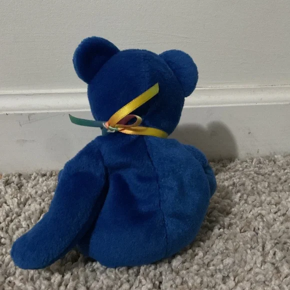 Blue small Beanie Babies teddy bear - Picture 5 of 17